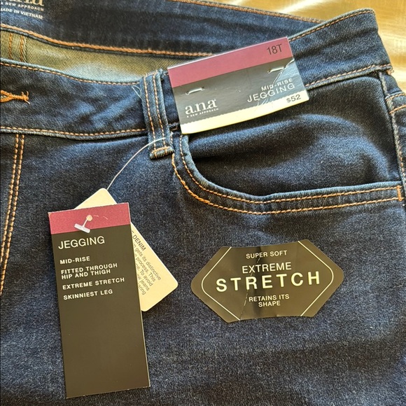 a.n.a Blue Jeggings with Comfortable Fit - Picture 2 of 5